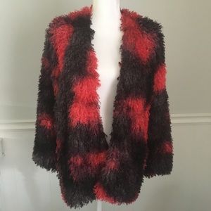 June and Hudson Looped Yarn Faux Fur Coat size s